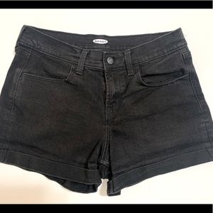 Black Denim Shorts